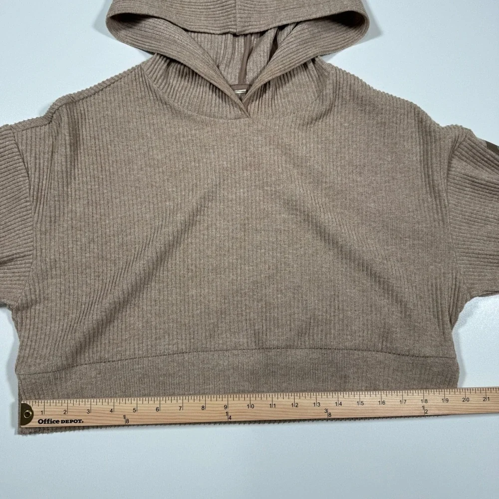 Alo Yoga S Muse Hoodie Gravel Heather Sweatshirt Yoga Hiking Pickleball Golf Gym - Picture 7 of 8